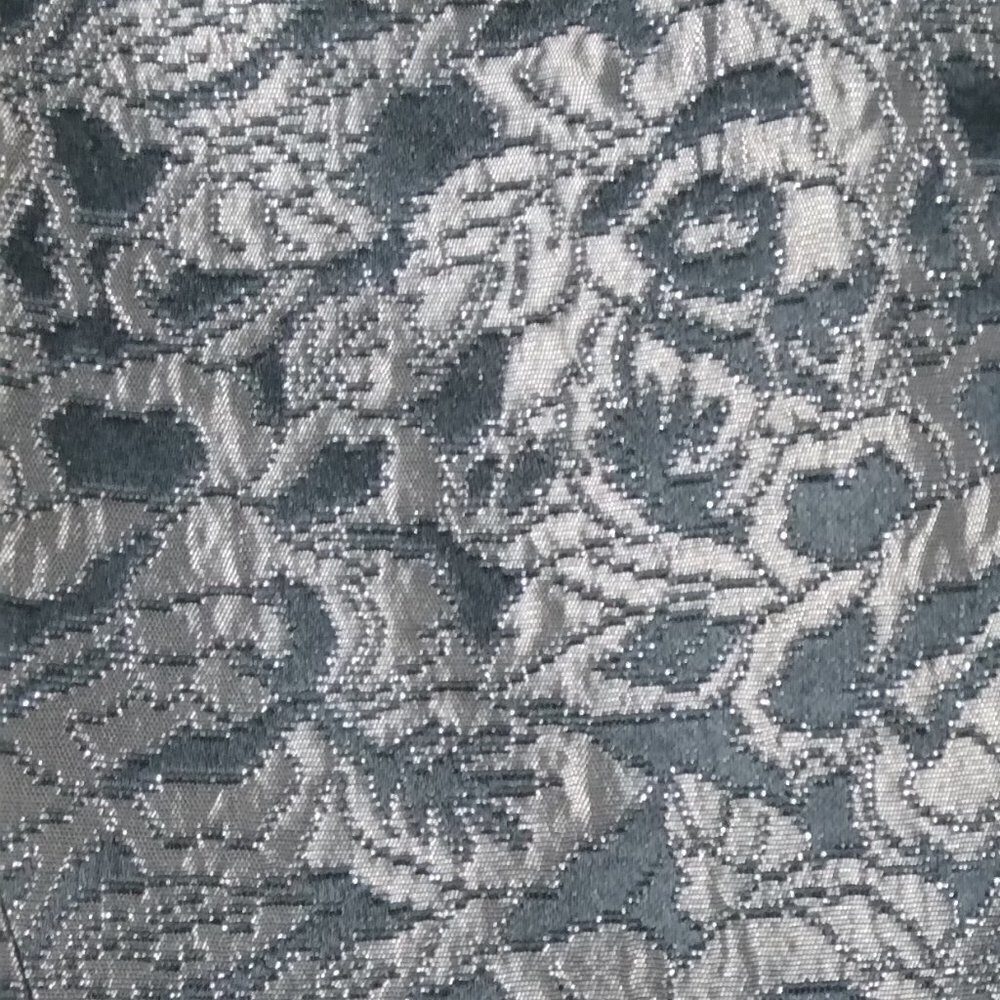 Solini NY Gold/Silver on Black Brocade Vintage 80's Cocktail Blazer Sz14 - Picture 6 of 9